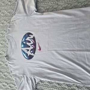 Nike Gray T-Shirt with Colorful Logo